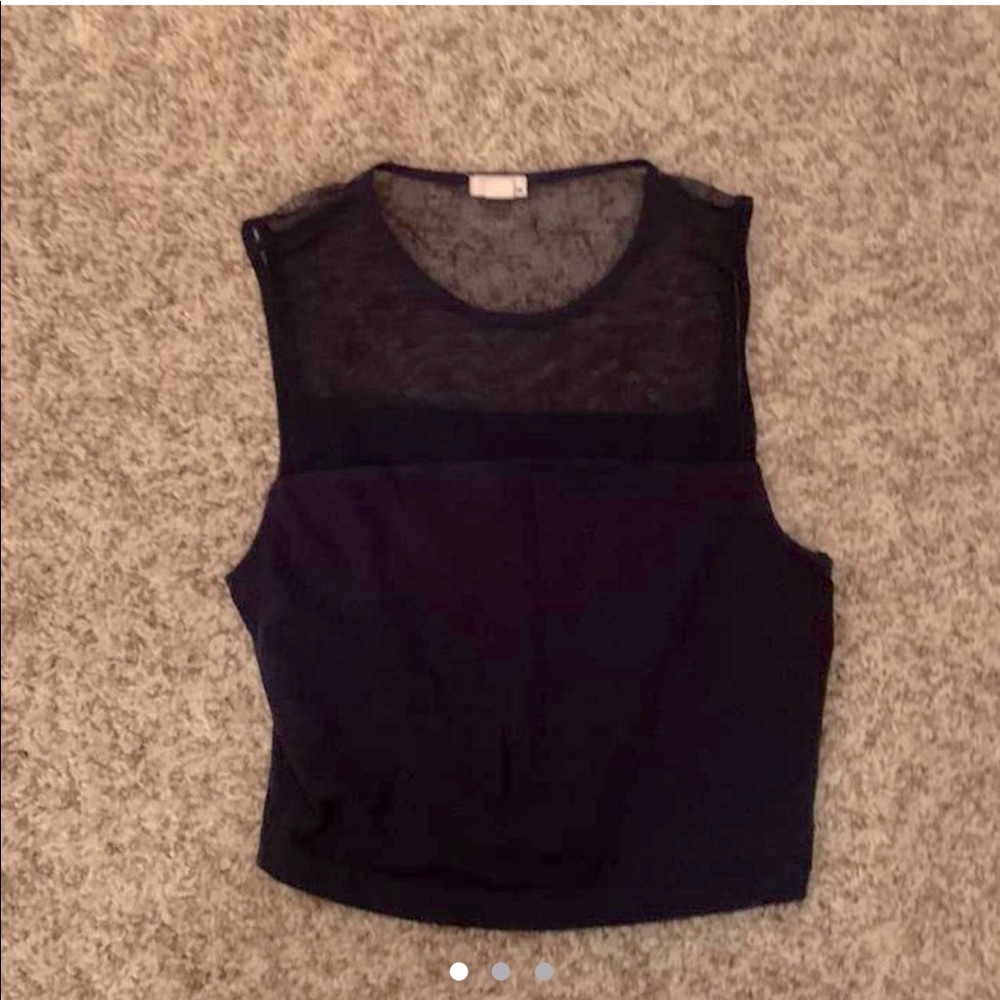 Navy blue Garage crop top